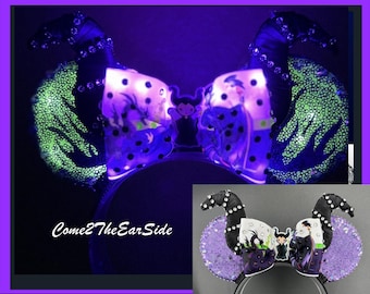 Maleficent Mickey Ears, Maleficent Minnie Ears, Maleficent Mouse Ears,Maleficent Ears,Aurora Mickey Ears,Arora Minnie Ears,Mistress of Evil