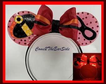 Incredibles I Mr. Incredible I Elasta Girl I Superhero I  Illuminated  I Mickey I Minnie I Pixar Mouse Eats