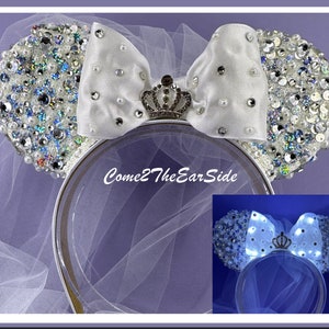 Wedding, Bride, Groom, Bride to be, Princess, bachelorette, Mickey, Bedazzled, Minnie, Rhinestone, Mouse Ears,Wedding Mickey Ears,Wedding