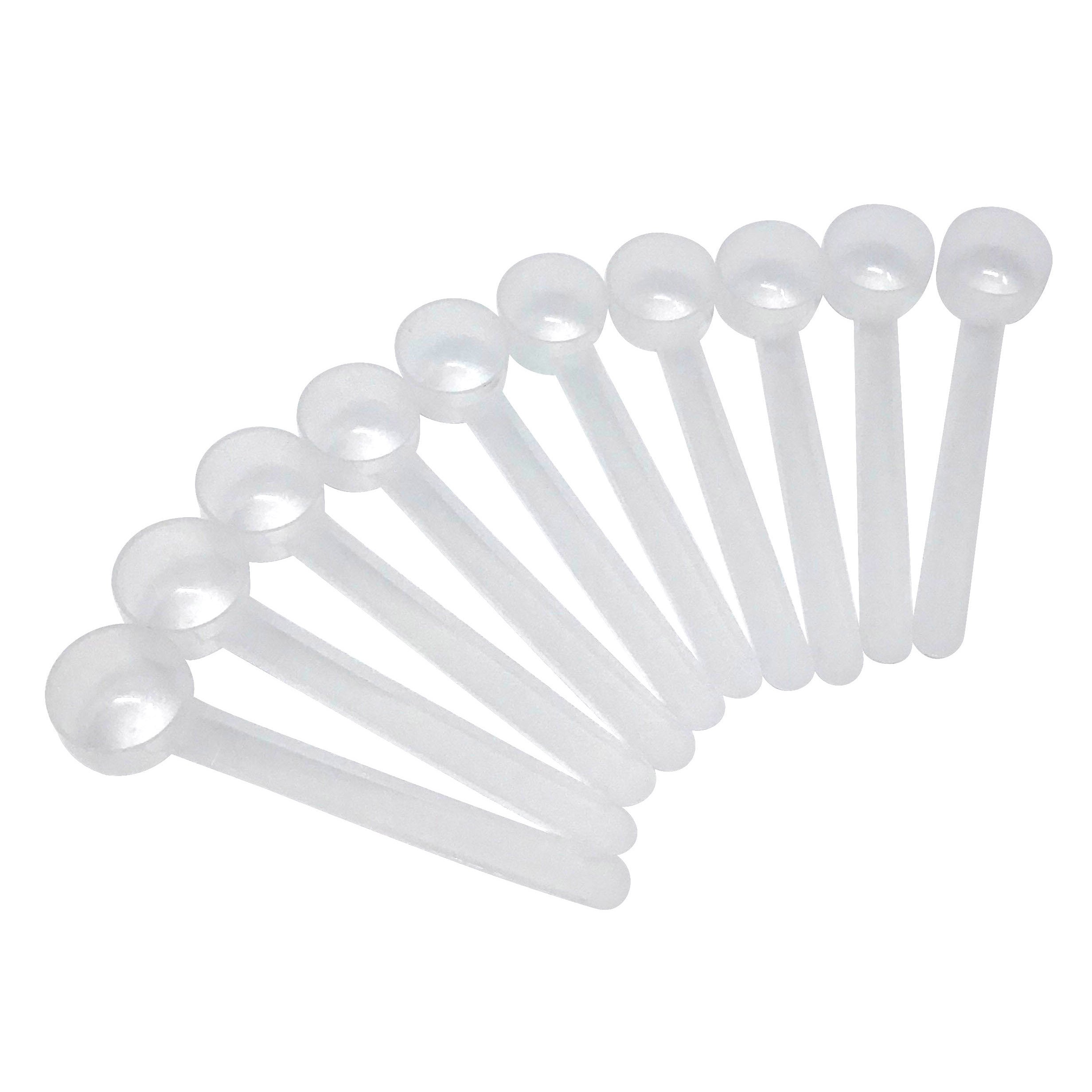 10 cc (2 Teaspoon | 10 mL) Long Handle Rounded Scoop for Measuring Coffee, Pet Food, Grains, Protein, Spices and Other Dry Goods (Pack of 5) BPA Free