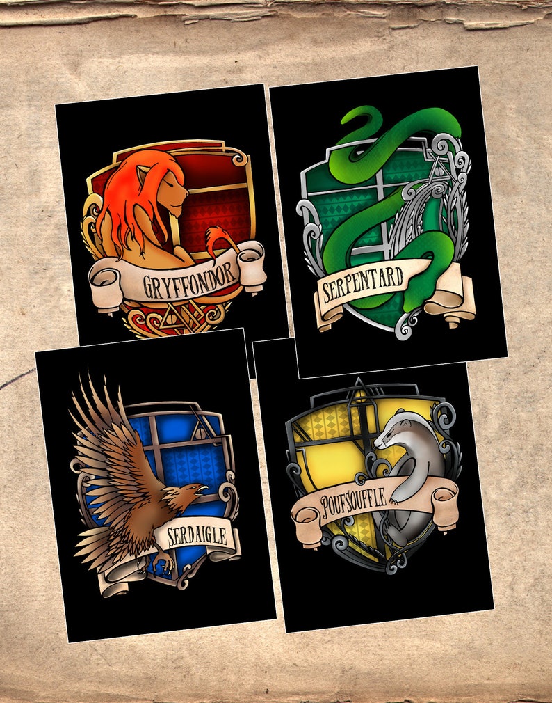 Carte Postale Maison Poufsouffle Harry Potter Etsy