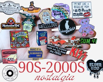 1990s Nostalgia Enamel Pin: Retro Pop Culture, Gift For Friend, TV, Movie, Music