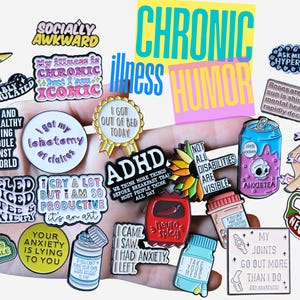 Chronic Illness Enamel Pin: Dark Humor, Neurodiversity, Mental Health, Gift For Friend