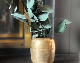 Vintage Brass Vase With Design Made in India