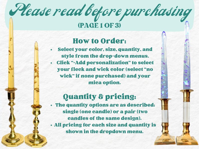 Custom Lucite Candlesticks: MCM Vintage-Inspired, Handmade Personalized Decor zdjęcie 8