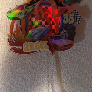 Hot wheels cake topper