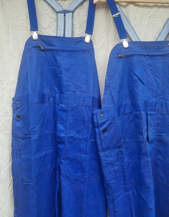S | Deadstock Unworn French Workwear Blue Overalls