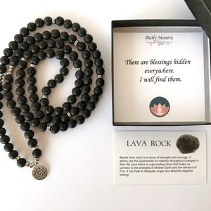 Lava rock STRENGTH bead bracelet, Men&#39;s Mala bracelet, Women Yoga bracelet, Bracelet for men, Bead bracelet for women, Yoga jewelry, Gift