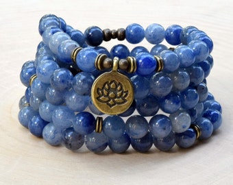 108 Mala Bead Bracelet, Mala Meditation Prayer Beads, Mala Necklace, Buddhist Jewelry, Mala Bead, Yoga Prayer Beads, Handmade Jewelry