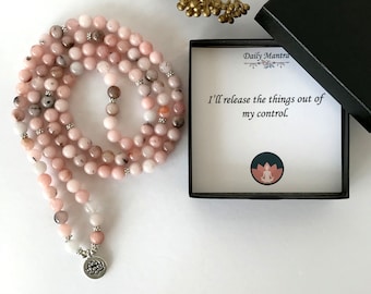 108 Mala beads, Mala necklace, Mala bracelet, yoga gift, yoga jewelry, Beaded bracelet for women, Meditation prayer beads, Chakra Spiritual