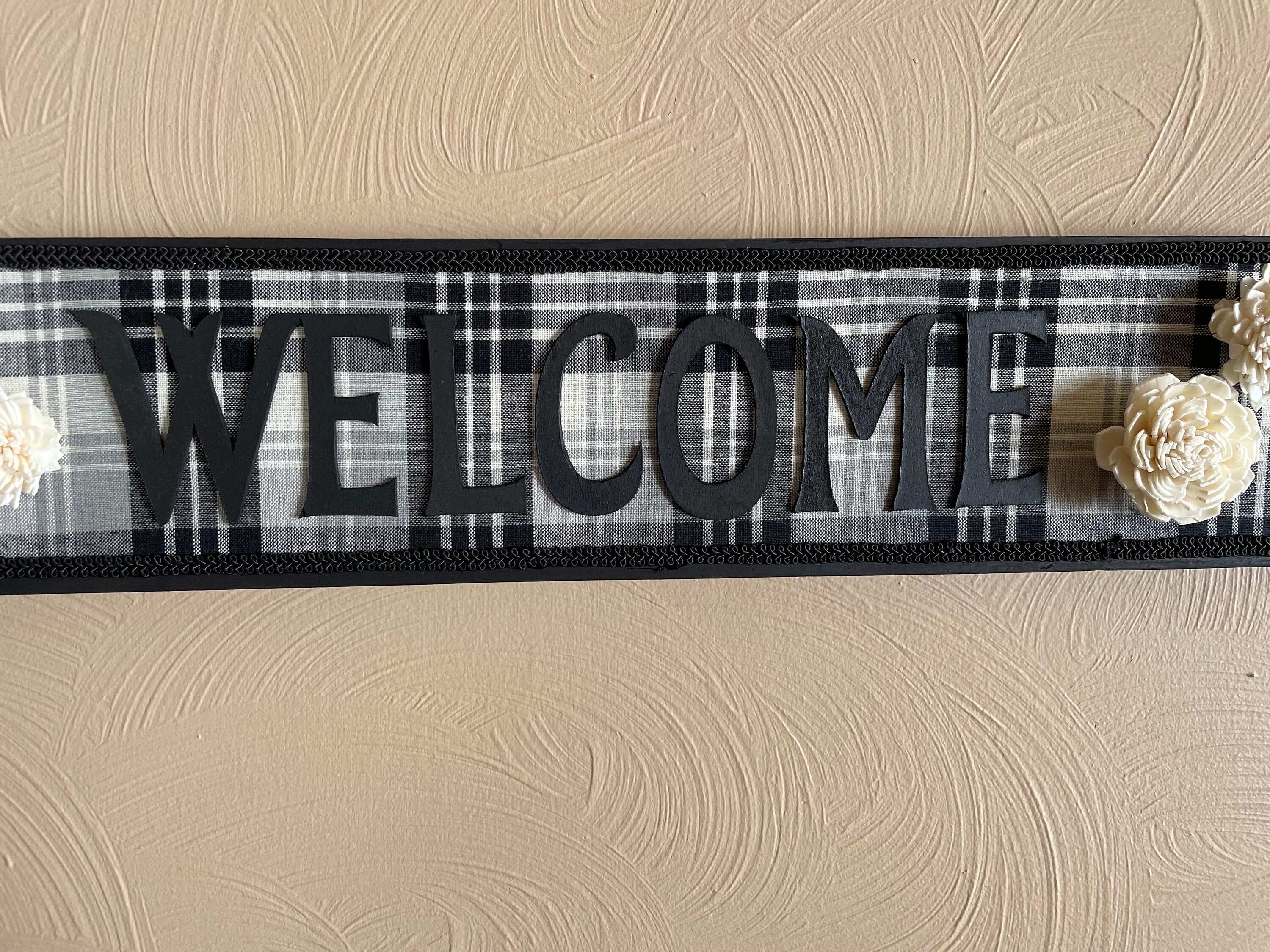 Plaid Welcome Sign - Etsy