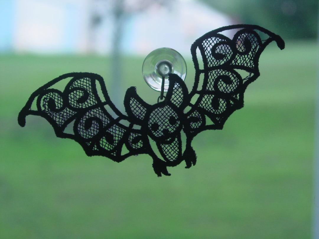 Lace Bat Window Decoration: Deep Purple Halloween Decor - Etsy