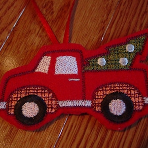 Roter LKW Filz Anhänger