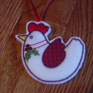 Huhn Filz Ornament