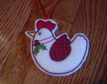 Chicken Felt Ornament