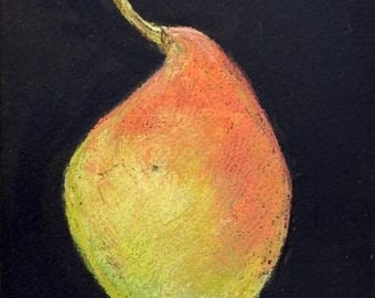 Original Pastel Portrait - Red Pear | Everyday Poetry collection