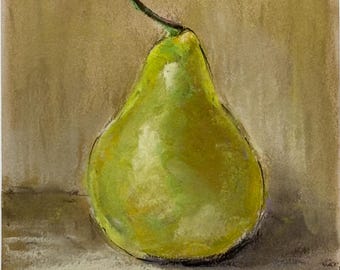 Original Pastel Portrait - Pear| Everyday Poetry collection