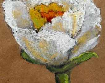 Original Soft Pastel Painting - Narcissus | Everyday Poetry Collection