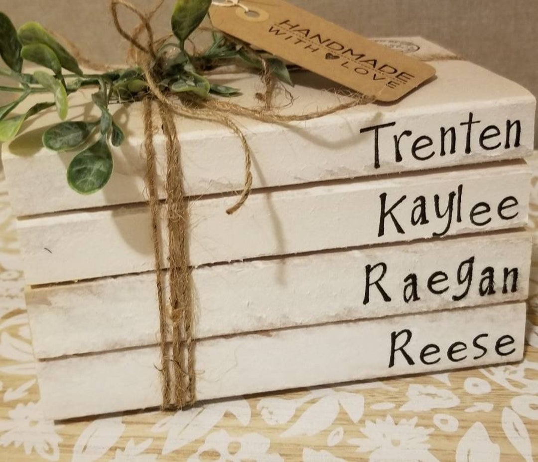 Personalized Family Name Stamped Book Set Family Tree - Etsy