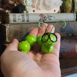 Handmade wooden Book worm; bookworm;Large and Small book worm decor; teacher gifts; librarian gifts; book decor; book lover gifts