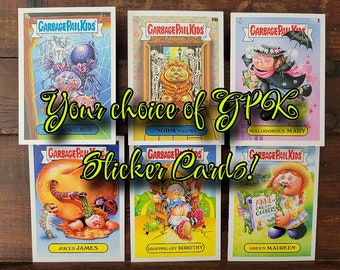 Your choice of Children's classic Book Garbage Pail Kid sticker cards