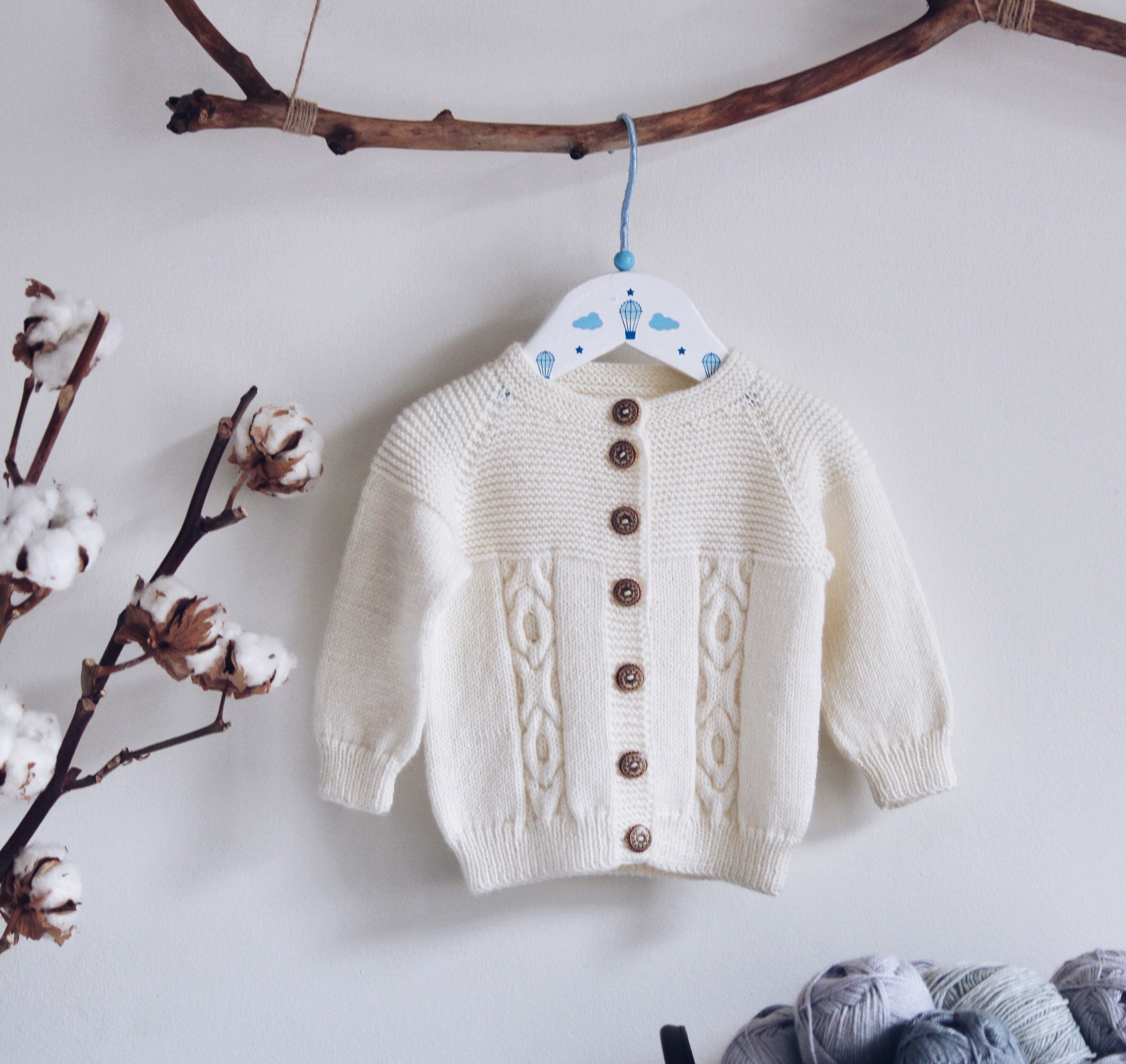 white buttons for baby cardigans