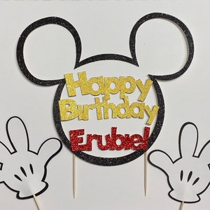 Mickey Mouse Cake topper/Mickey Party/Happy Birthday/Mickey cake topper/Mickey Mouse Clubhouse