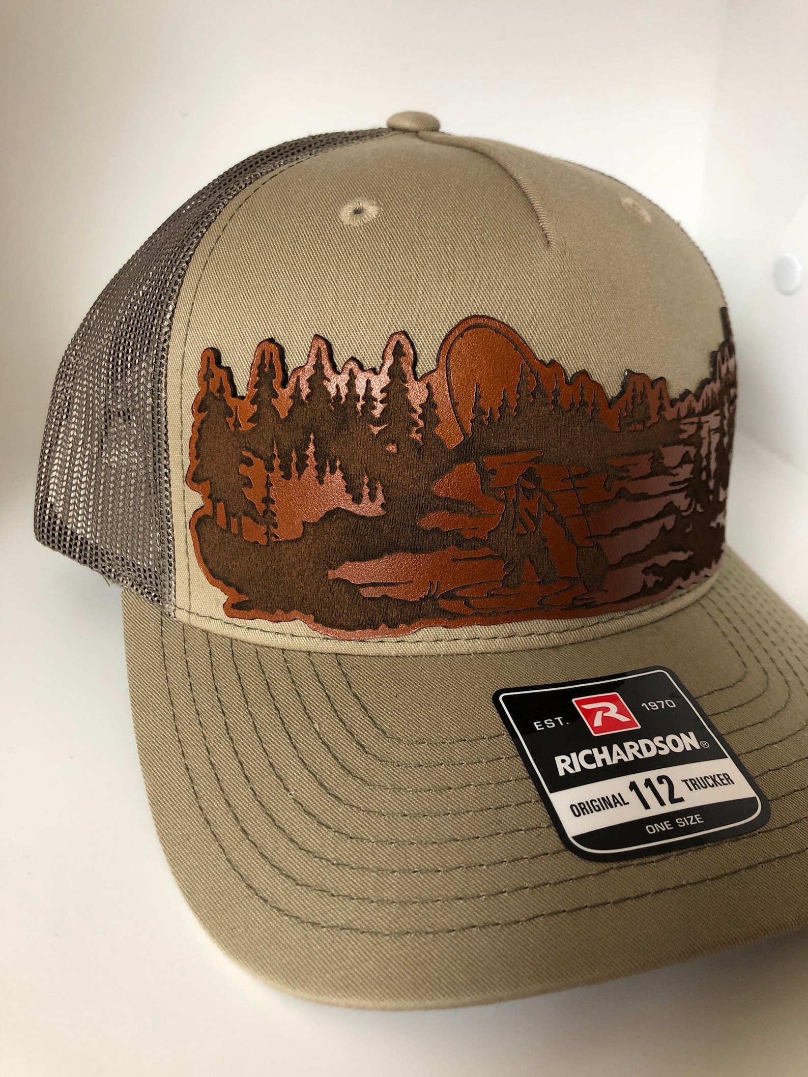 Fly fishing leather patch hat. Fly fishermen hat for fishing Etsy