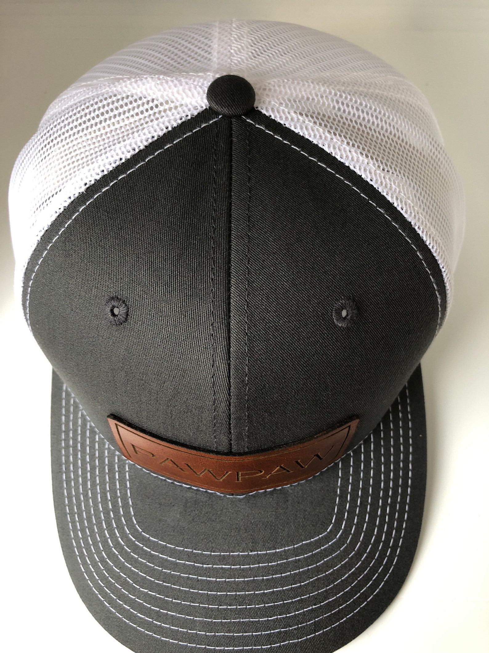 Pawpaw hat Richardson 112 SnapBack trucker hat with leather | Etsy