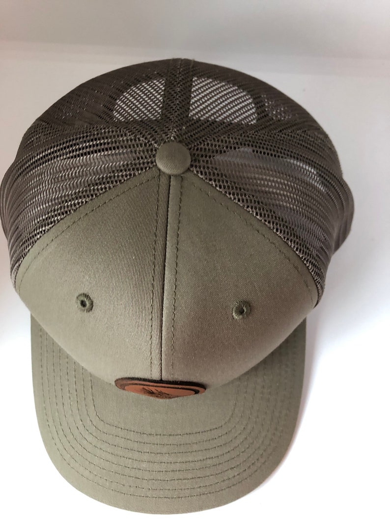 L Fly Fishing Hat Richardson Trucker Hat With Leather Patch Etsy