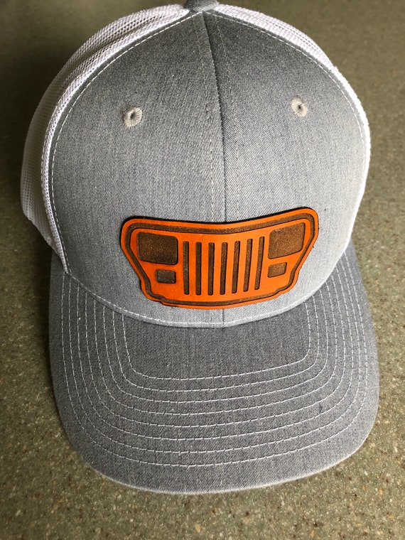 Jeep YJ hat Jeep leather patch hat jeep accessories jeep Etsy