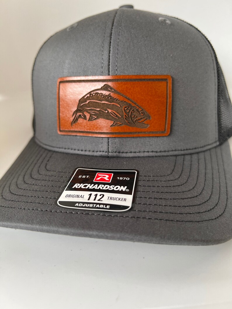 Trout Hat Leather Patch Hat for Trout Fishing Hat for Etsy