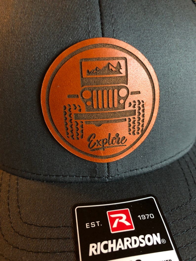 Jeep hat Jeep leather patch hat leather patch hats Etsy