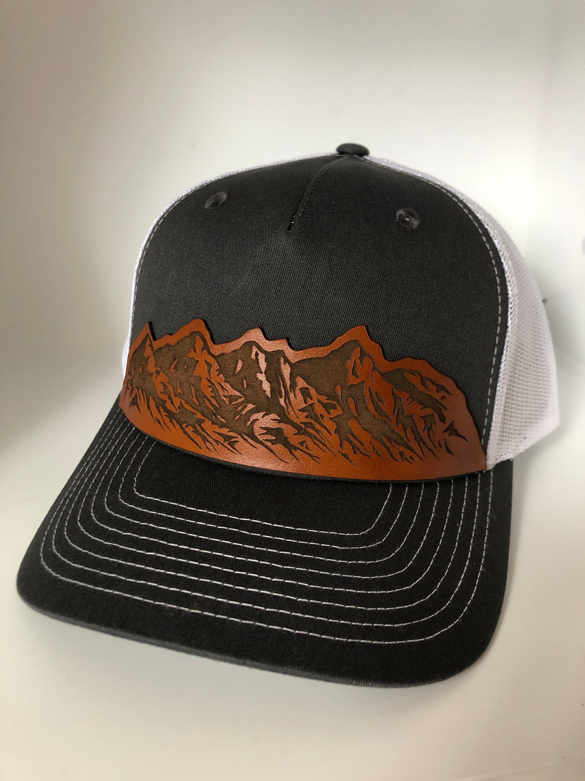 Mountain Range Leather Patch Hat for 