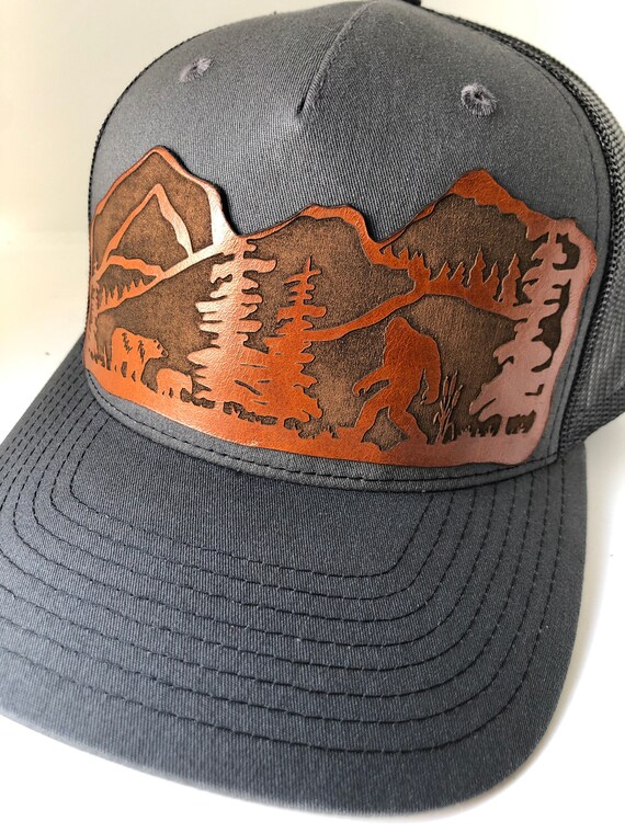 C/B: Bigfoot Hat. Yeti Hat. Leather 