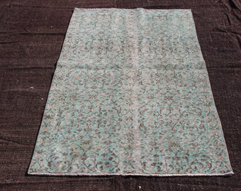 Oushak Carpet, 6.2"x3"Feet,190x93 cm,Handknotted Vintage Area Rug, Turkish Carpet,Decorative Anatolian Carpet Rug