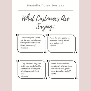 May include: A white background with black text and quotes. The text reads "What Customers Are Saying:" and includes four customer reviews. The reviews are positive and highlight the quality of the products and the seller's service.
