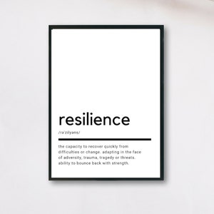 Resilience Definition, Printable Wall Art, Resilience Print, Resilience Printable, Resilience Lover Gift, Resilience Wall Art, Wall Decor