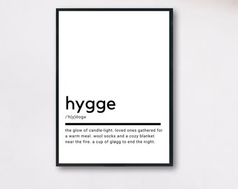 Hygge Definition, Printable Wall Art, Hygge Poster, Hygge Quote, Hygge Printable, Hygge Lover Gift, Hygge Wall Art, Wall Decor