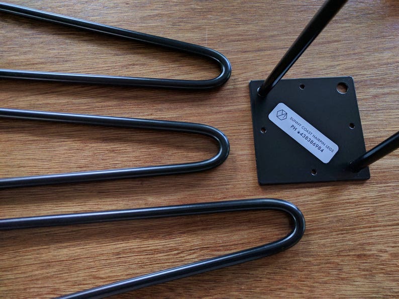 Hairpin Legs 2 Rod MATTE BLACK Powdercoat Set of 4 Sizes Etsy Australia