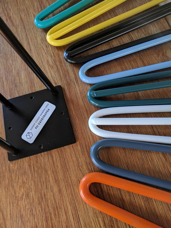 Hairpin Legs 2 ROD Coloured set of 4 250mm upto 820mm Etsy