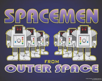 Spacemen Robots 11x14 Digital Download