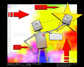 Robodix 2  11x14 Printable Digital File