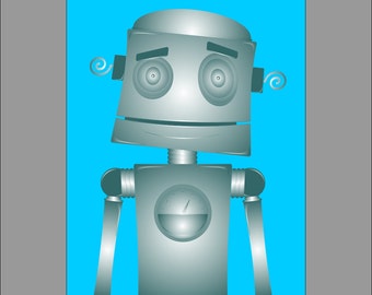 Pop Art Robots, set of three 11x14 Digital Download