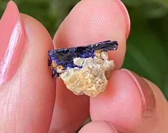Azurite crystal cluster from Kerrouchen, Morocco.Unique Azurite crystal cluster from Kerrouchen, Morocco - ET132