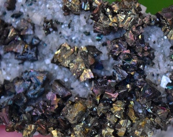 Beautiful Chalcopyrite and Calcite from the Sweetwater Mine, Reynolds Co, Missouri.