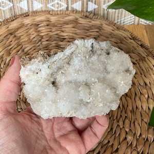 CALCITE and LAUMONTITE on QUARTZ cluster. Crystal pocket piece. Prospect Park, Nj.