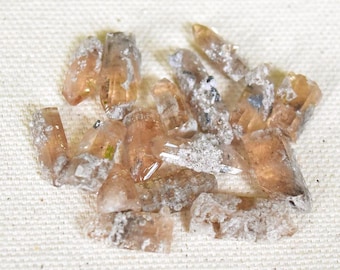 ONE Imperial Topaz, Bixbyite, and Rhyolite crystal point from Utah - ET120
