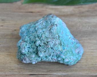 Raw Chrysocolla and Malachite specimen. Rough and natural blue and green crystal chunk from Artizona.