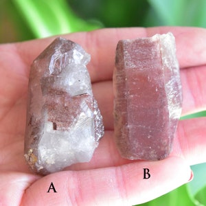 ONE Red Hematite Included Quartz Cluster with Iron Oxide. Beautiful crystal from Morocco.